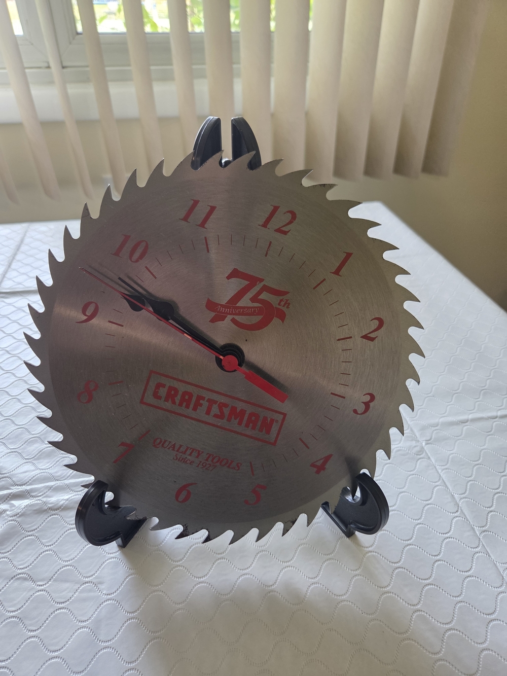 Vintage Craftsman Tools 75th Anniversary Saw Blade Clock USA